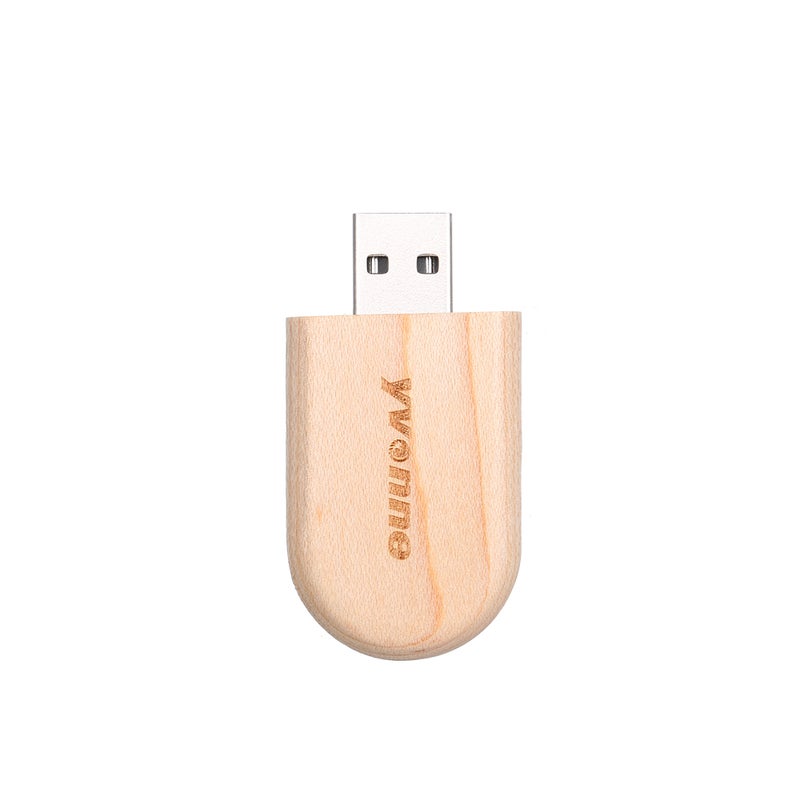 yvonne 16GB Memory Wooden Oval USB Pen Drive C6716-16-L Brown  - Image 4