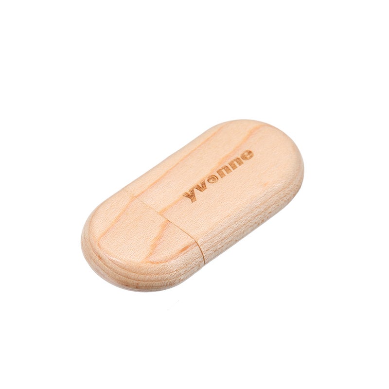 yvonne 16GB Memory Wooden Oval USB Pen Drive C6716-16-L Brown  - Image 5