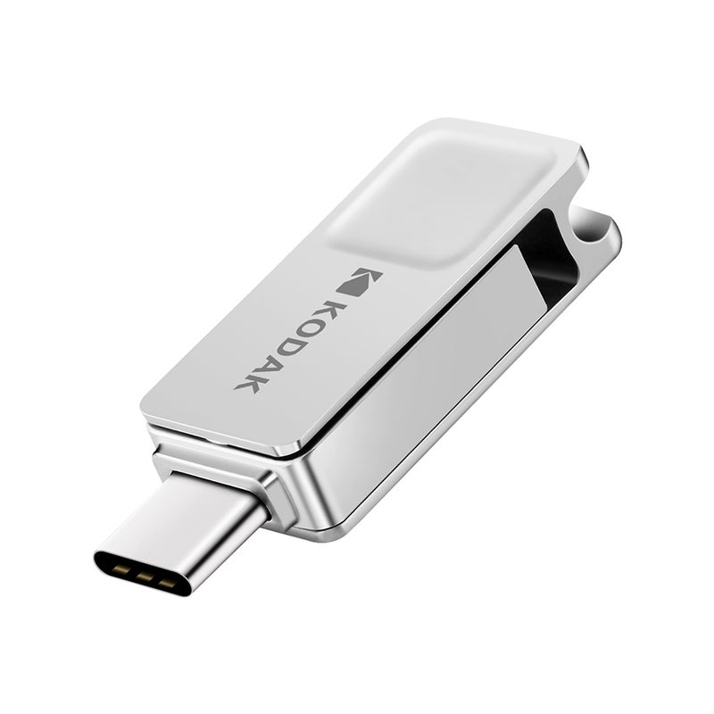 Kodak K223C 32GB Metal Mini Portable Type-C USB3.1 Pen Drive C6687-32-L Silver  - Image 1