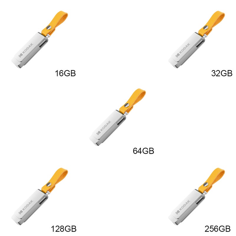 Kodak K133 256GB Metal Portable Waterproof Mini USB3.0 Flash Pen Drive With Sling C6681-256-L Silver  - Image 5