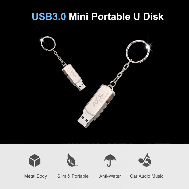 32GB Mini Portable USB3.0 Pen Drive C6649-32-L Silver - Image 5