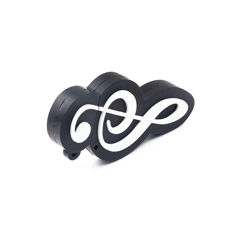 16GB/32GB Cute Musical Music Note Shape USB 2.0 Pen Drive C6261B-16-L Black - Image 3