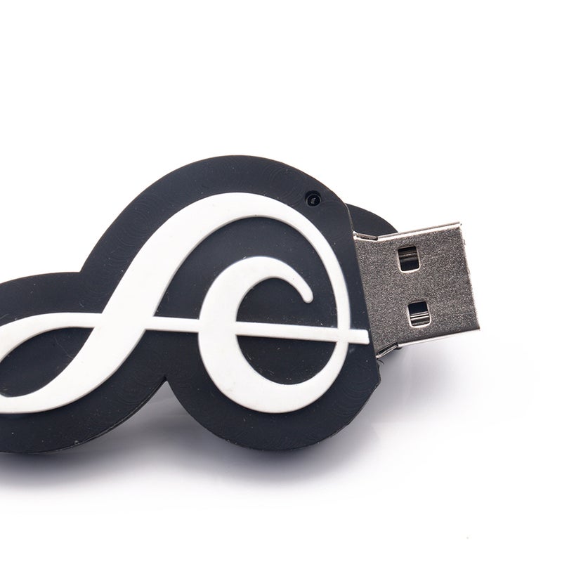 16GB/32GB Cute Musical Music Note Shape USB 2.0 Pen Drive C6261B-16-L Black - Image 5