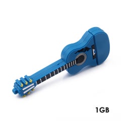 1GB Memory Mini Guitar USB 2.0 Flash Pen Drive C6260BL-1-L Blue
