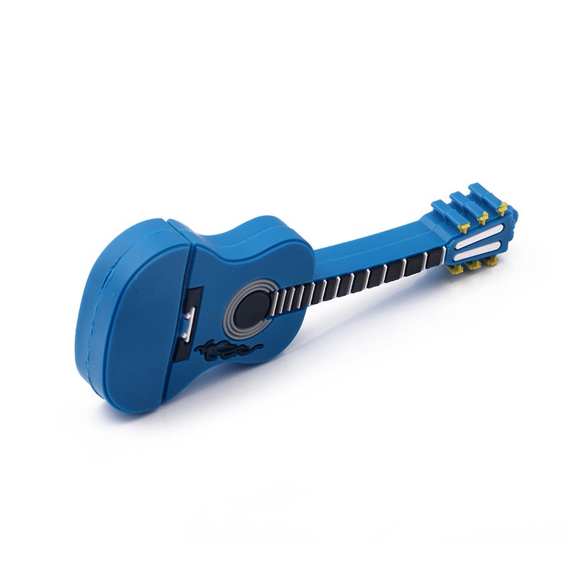 Generic - 1GB Memory Mini Guitar USB 2.0 Flash Pen Drive C6260BL-1-L Blue - Image 1