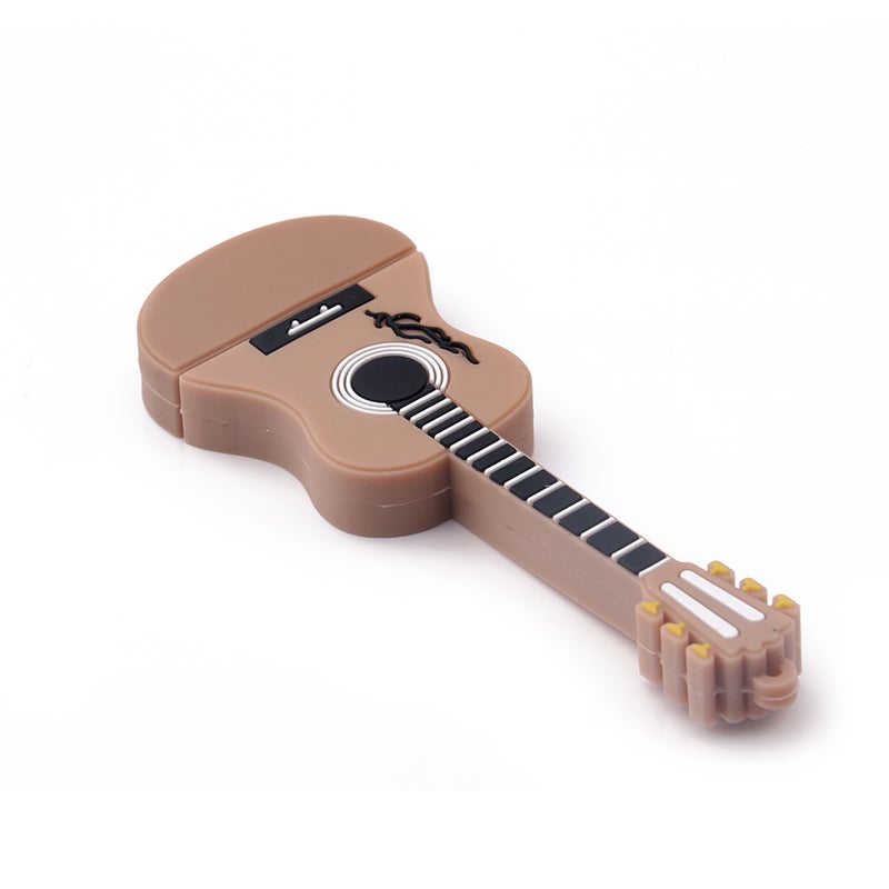 Generic - 2GB Memory Mini Guitar USB 2.0 Flash Pen Drive C6260BR-2-L Brown - Image 1