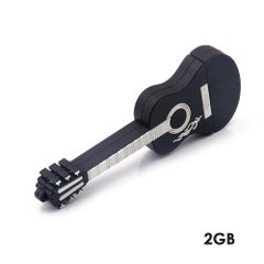 2GB Memory Mini Guitar USB 2.0 Flash Pen Drive C6260B-2-L Black