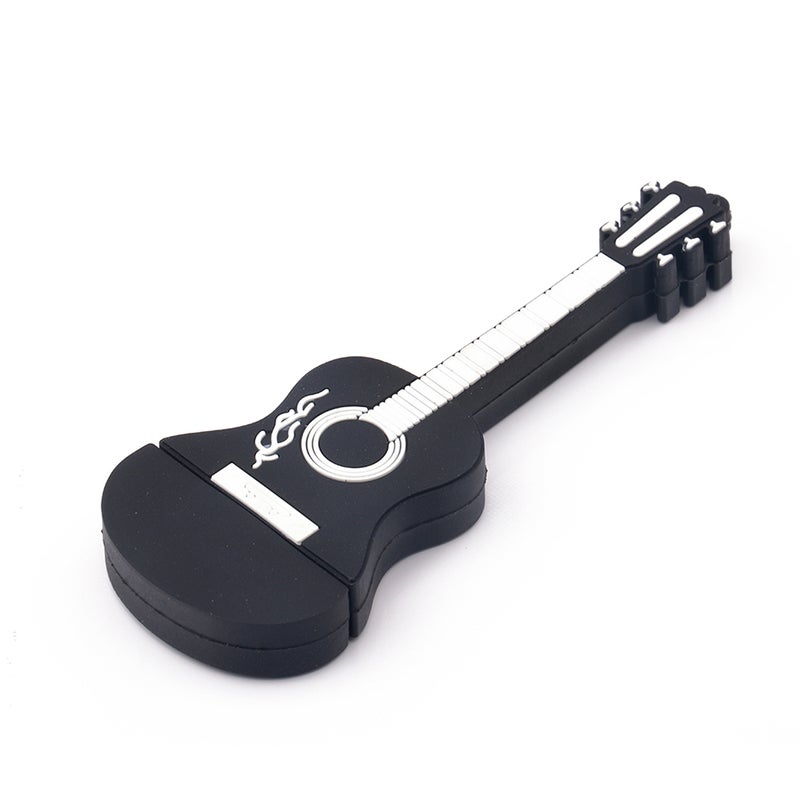 Generic - 2GB Memory Mini Guitar USB 2.0 Flash Pen Drive C6260B-2-L Black - Image 1