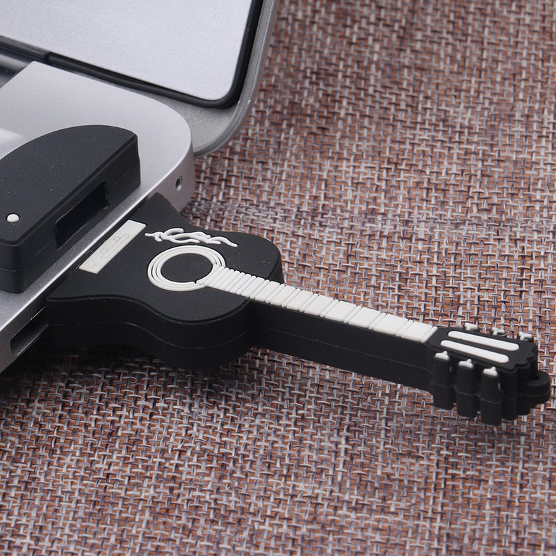 Generic - 2GB Memory Mini Guitar USB 2.0 Flash Pen Drive C6260B-2-L Black - Image 1