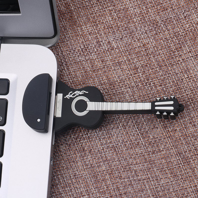 Generic - 2GB Memory Mini Guitar USB 2.0 Flash Pen Drive C6260B-2-L Black - Image 1