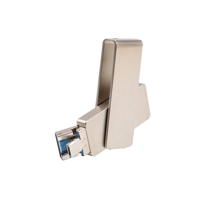 فلاش درايف USB بتقنية OTG 2 في 1 بسعة 128 جيجابايت C5863S-128-L فضي - Image 3
