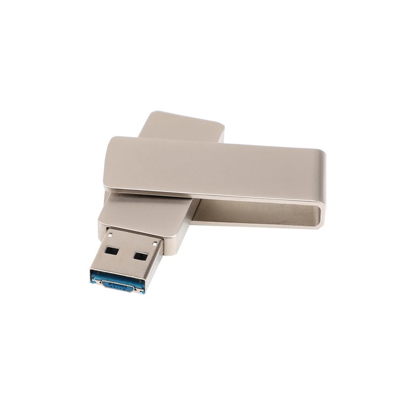 فلاش درايف USB بتقنية OTG 2 في 1 بسعة 128 جيجابايت C5863S-128-L فضي - Image 4