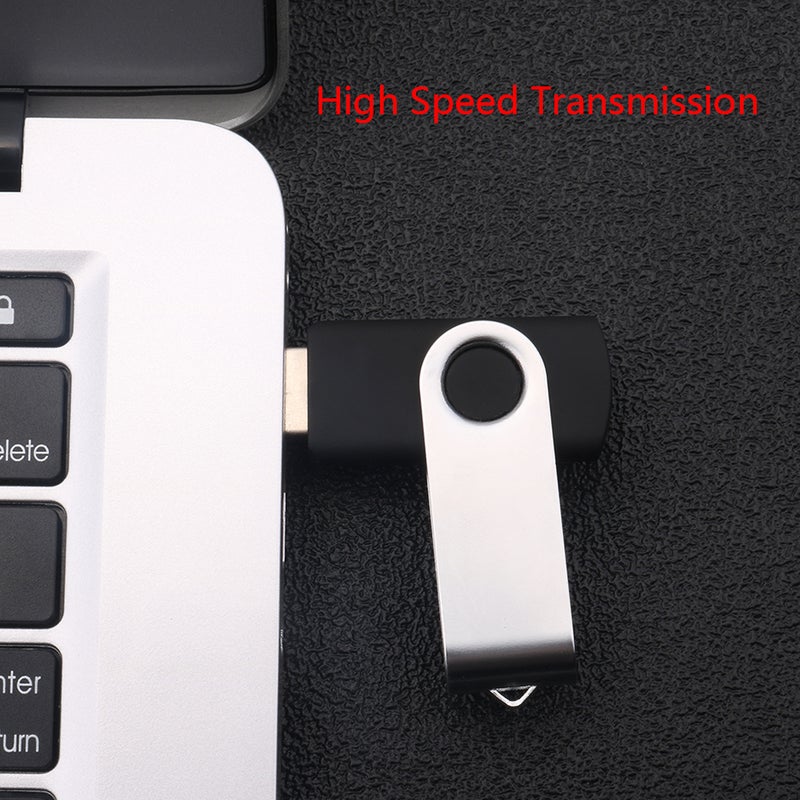 4GB Memory USB 2.0 Flash Drive Stick C5285B-4-L Black & Silver - Image 4