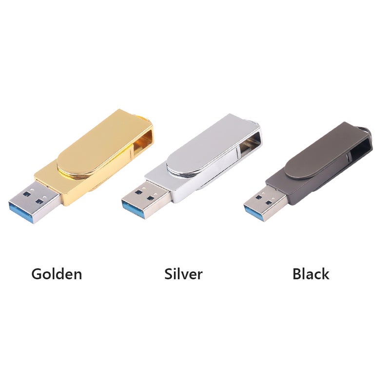 32GB External Storage Memory Portable Type-C Dual USB 3.0 Flash Drive C5529S-32-L Silver - Image 3