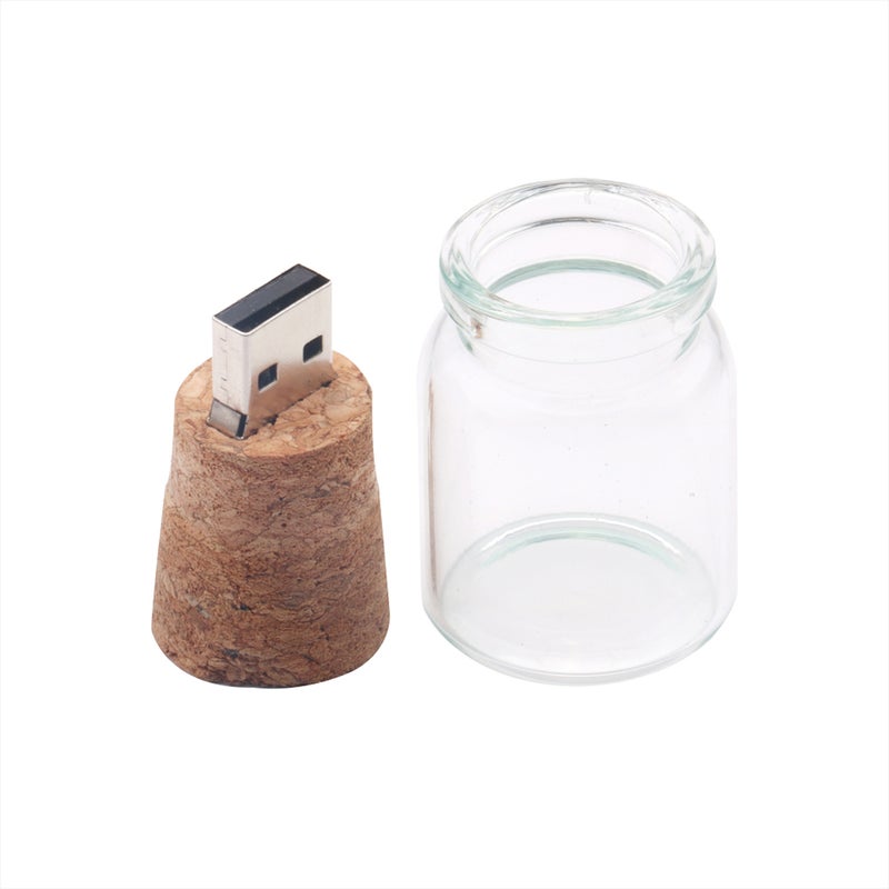 8GB Drift Wishing Floating Bottles Plug Wood Style USB Pen Drive C5527W-8-L Brown - Image 4
