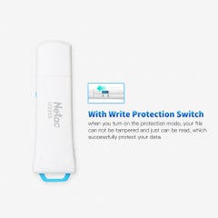 Netac U208S 32GB Memory Write Protect USB2.0 Flash Drive C4838-32GB-L White  - Image 4