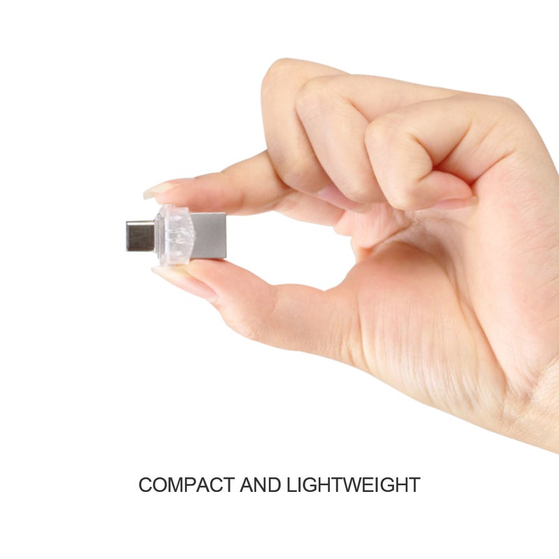 كينغستون فلاش درايف 3C مايكرو دو بمنفذ USB3.1 Type-C OTG مزدوج بتصميم على شكل قلم وذاكرة تخزين بسعة 32 جيجابايت C4058-32-L فضي - Image 2