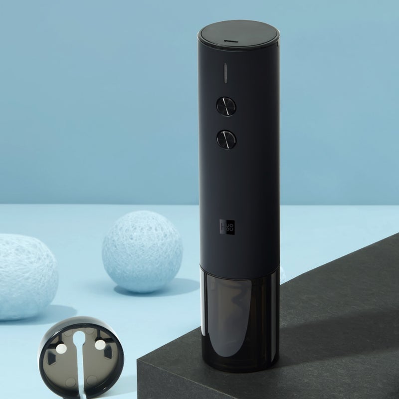 Huohou Electric  Wine Cork Opener With Foil Cutter Black 20 x 5 x 5cm  - Image 3