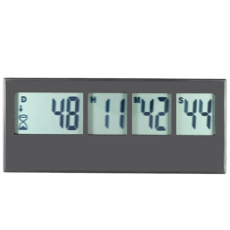 ساعة عد تنازلي رقمية متعددة الوظائف مزودة بشاشة LCD ومؤقت للمطبخ أسود 11.8 x 2.2 x 6سم  - Image 1