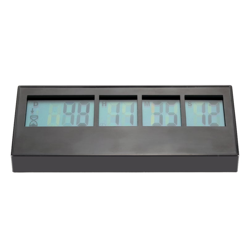 ساعة عد تنازلي رقمية متعددة الوظائف مزودة بشاشة LCD ومؤقت للمطبخ أسود 11.8 x 2.2 x 6سم  - Image 3