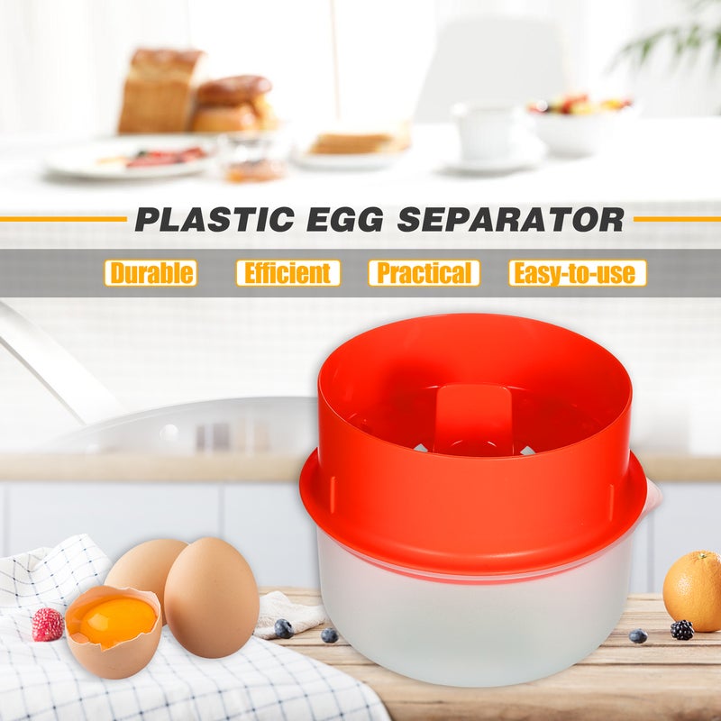 Egg-yolk Separator With Strainer Orange/White 13 x 7 x 13cm  - Image 2