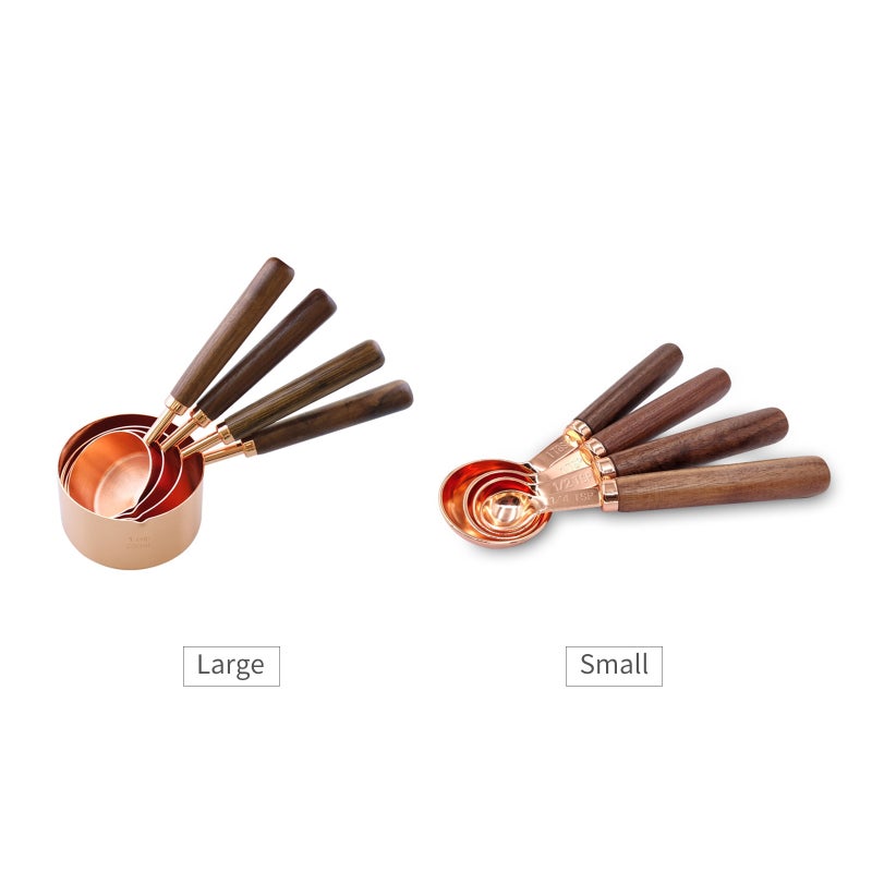 4-Piece Measuring Spoons Set Brown 18 x 4 x 5cm  - Image 2