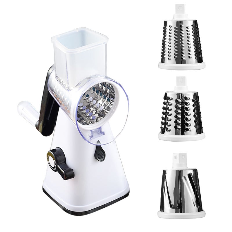 Generic - Multi-Functional Manual Roller Vegetable Shredder White 28 x 14 x 17cm - Image 1