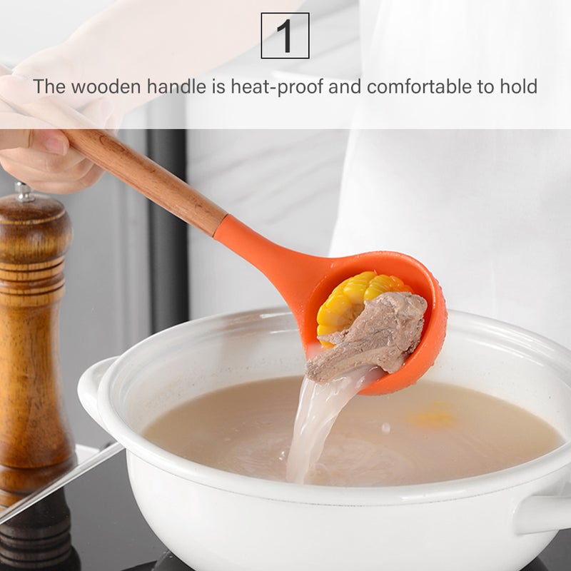 11-Piece Silicone Utensil Set With Storage Barrel Multicolour 33 x 12.5 x 12.5cm - Image 5