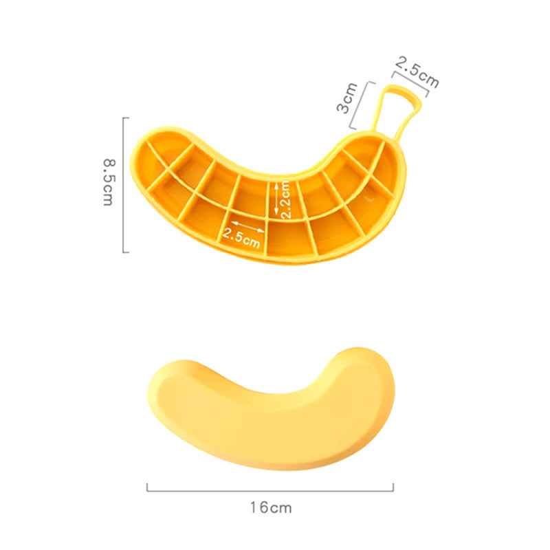 2-Piece Ice Cube Mold With Lid Yellow 16 x 7 x 8.5cm - Image 4