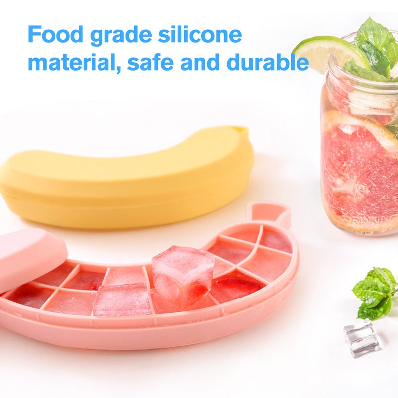Generic - 2-Piece Ice Cube Mold With Lid Green 16 x 7 x 8.5cm - Image 1