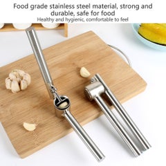 Generic 304 Stainless Steel Garlic Press Masher Silver 22 x 7 x 9cm  - Image 4