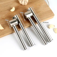 Generic 304 Stainless Steel Garlic Press Masher Silver 22 x 7 x 9cm  - Image 2