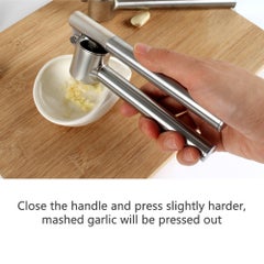 Generic 304 Stainless Steel Garlic Press Masher Silver 22 x 7 x 9cm  - Image 3