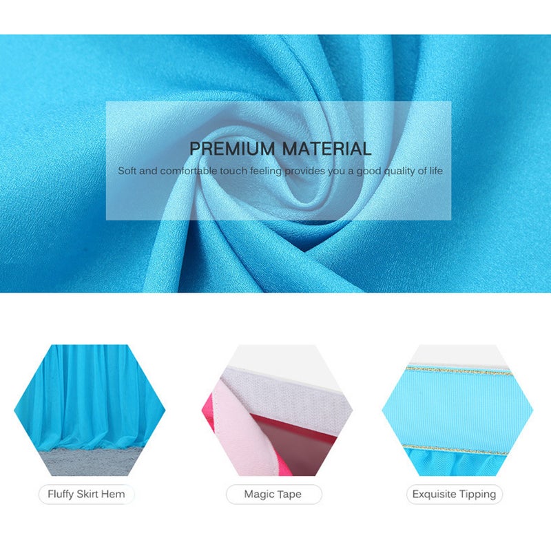 Handmade Tulle Table Skirt Rose Red 35 x 2 x 35cm - Image 3