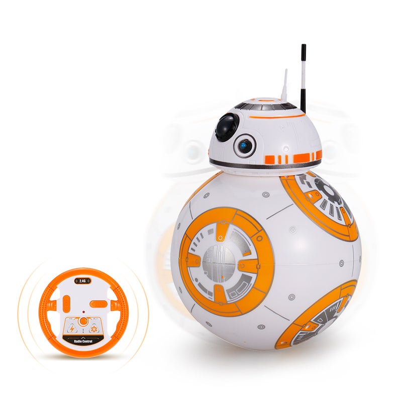 null - BB-8 2.4GHz RC Robot Ball Remote Control Planet Boy 27 x 16 x 22cm - Image 1