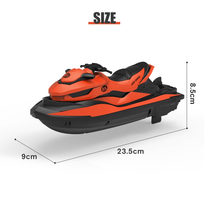 Generic - 2.4Ghz Automatically Start High/Low Speed Motorboat Toy 27 x 12.5 x 15.7cm - Image 1