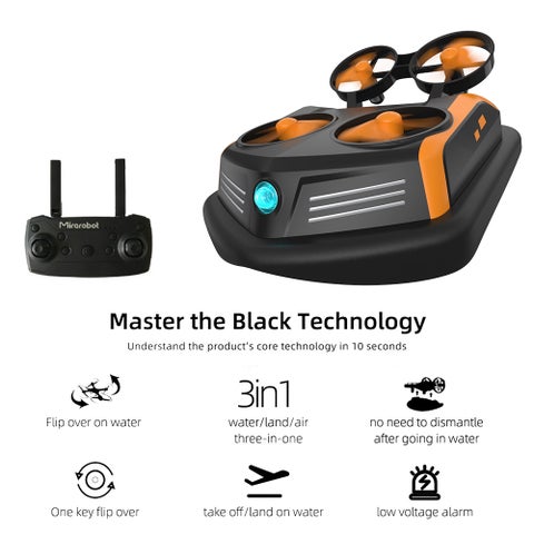 Mirarobot Domain S200 Mini Drone Remote Control Boat 23 x 8.5 x 19cm