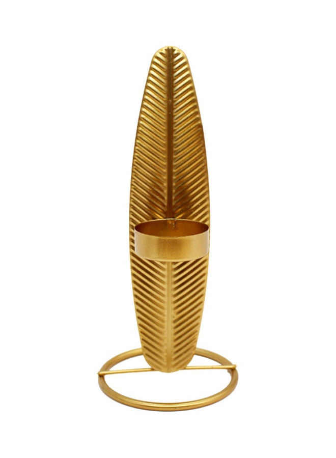 Gold Color Leaf Shape Candle Stand for Restaurant Living Room Home Decor multicolor 22*22*22cm - Image 2