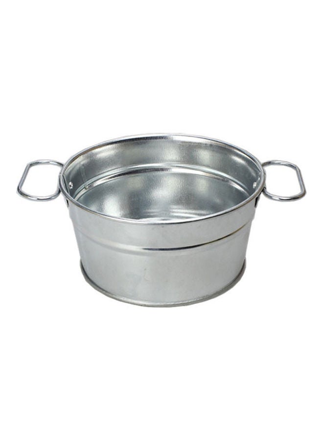 Generic Oval Stainless Steel Fries Barrel Restaurant Tableware for Snack Fried Chicken Seafood black 15*15*15cm  - Image 5