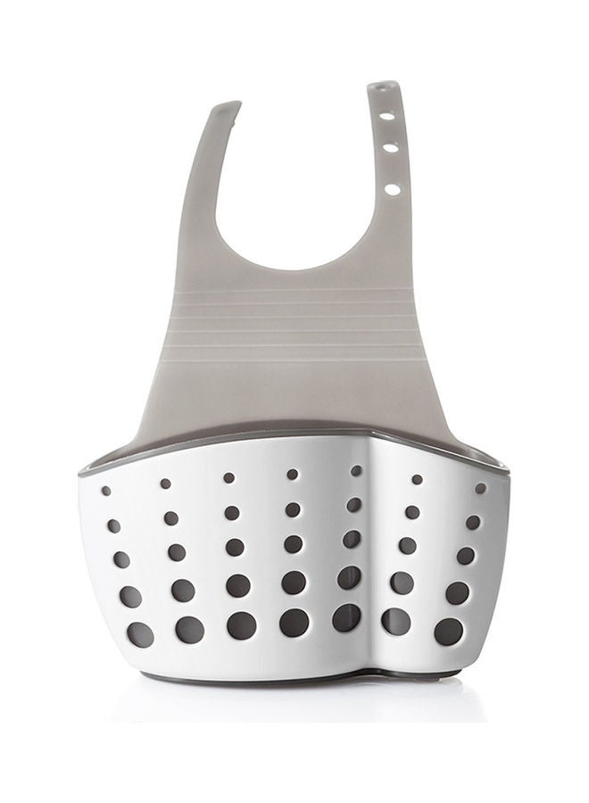 Kitchen Sink Shelf Soap Sponge Drain Rack Bathroom Sucker Storage Holder White 15*15*15cm