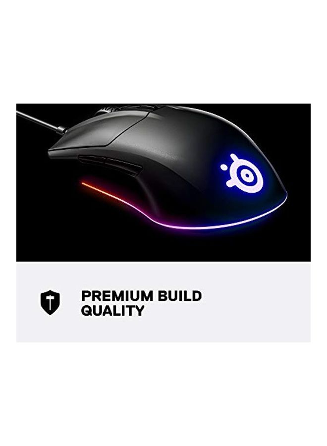 steelseries - Steelseries Rival 3 Gaming Mouse - 8,500 Cpi Truemove Core Optical Sensor 6 Programmable Buttons Split Trigger Brilliant Prism Rgb Lighting - Image 1