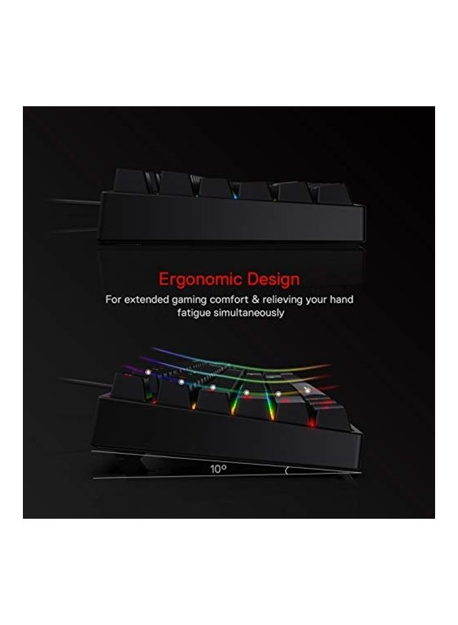 REDRAGON - Surara Rgb Led Backlit Mechanical Gaming Keyboard With 104 Keys-linear And Quiet-red Switches - wired - Image 1