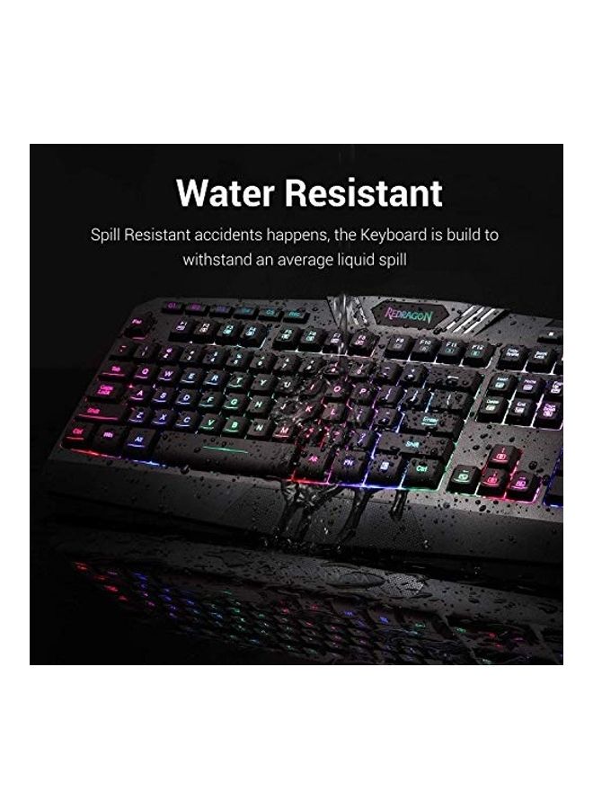 REDRAGON - Gaming Keyboard Mouse Combo Rgb Led Backlit Wired With Macro & Multimedia Keys, 8 Buttons Rgb Backlit Mouse For Windows Computer Gamers - Image 1