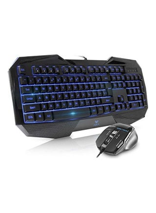 Gaming Keyboard And Mouse Combo,Led 104 Keys Usb Ergonomic Wrist Rest Computer Keyboard Usb Wired For Windows Pc Gamers - v1605176415/N42303037A_1