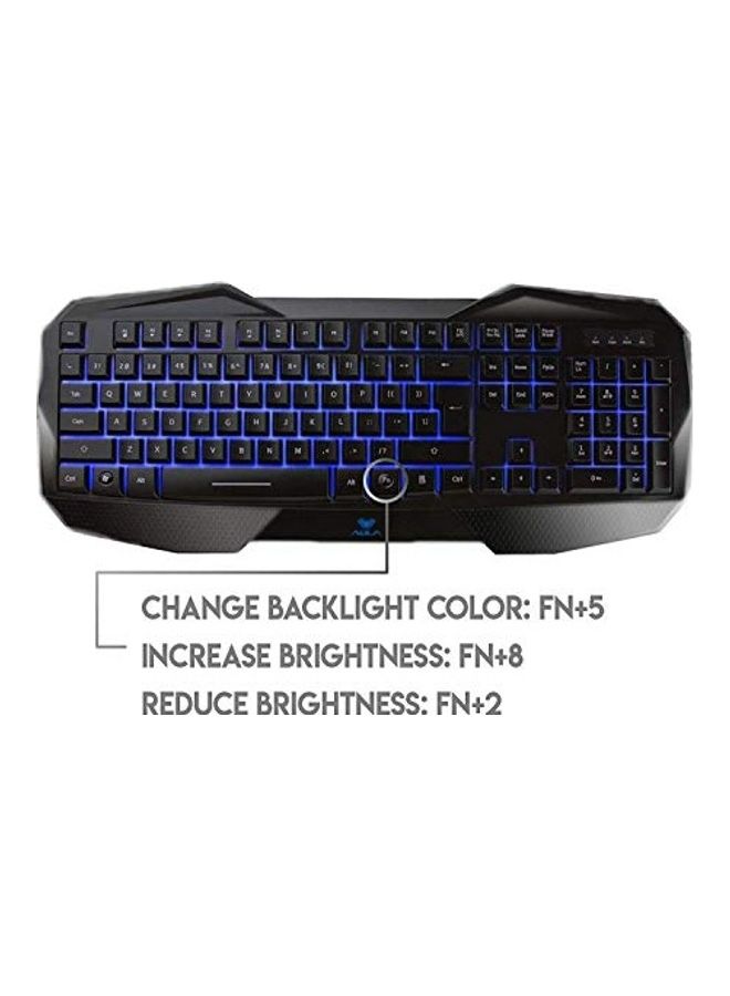 Gaming Keyboard And Mouse Combo,Led 104 Keys Usb Ergonomic Wrist Rest Computer Keyboard Usb Wired For Windows Pc Gamers