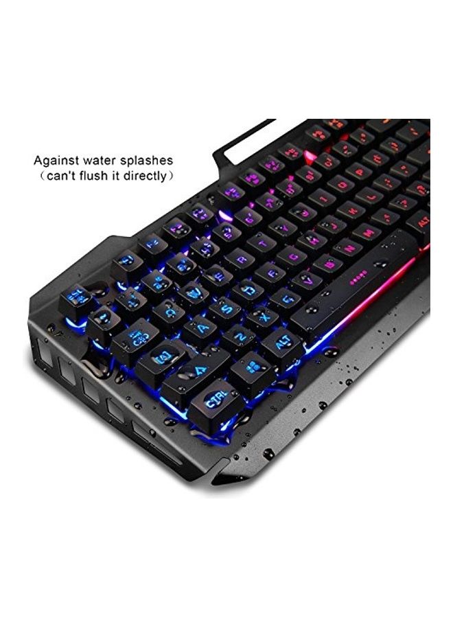 Gaming Keyboard And Mouse Combo,Sades Gaming Mouse And Keyboard,Wired Keyboard With Colorful Lights And Mouse With 4 Adjustable Dpi For Gaming For Pc