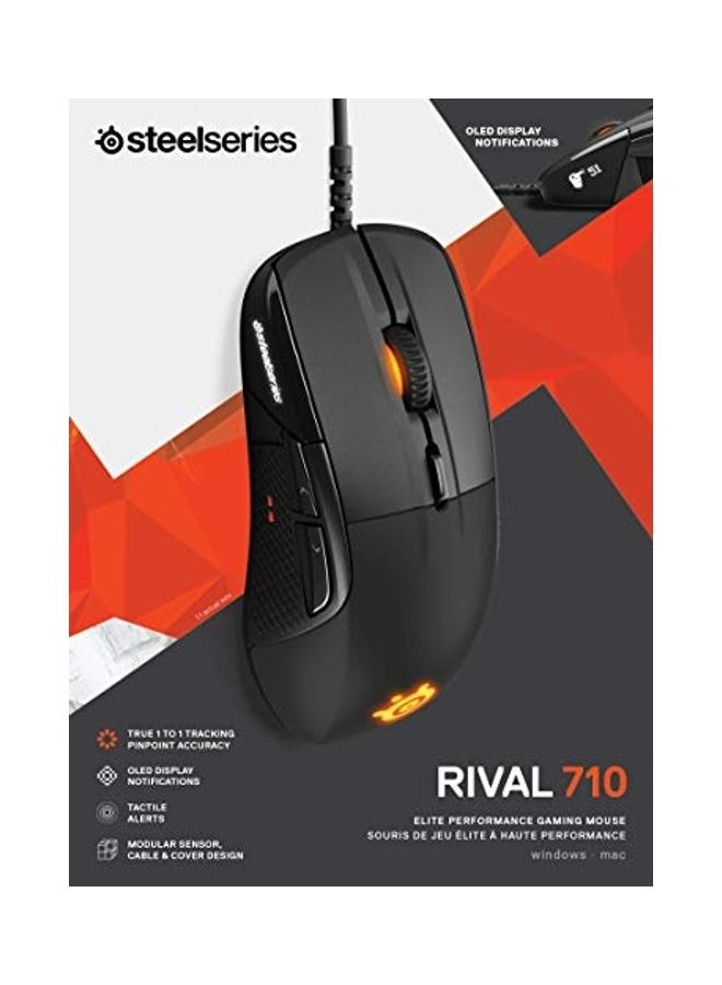 steelseries - Rival 710 Gaming Mouse - 16,000 Cpi Truemove3 Optical Sensor - Oled Display - Tactile Alerts - Rgb Lighting - Image 1