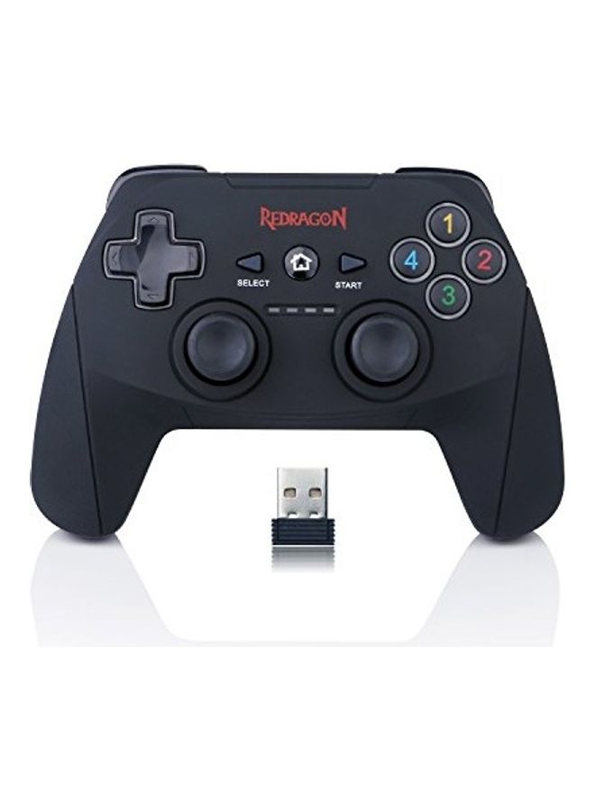 REDRAGON - G808 Harrow Rechargeable Wireless Gamepad With USB Receiver, Joystick with Dual Vibration, for Windows PC, PS3, Playstation, Android - Image 1