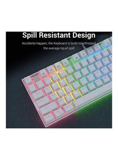 REDRAGON Kumara Wired 80% TKL Mechanical Keyboard, Outemu Blue Switch, Metal and ABS Construction, Adjustable Height, Double-Shot Injection, Gold-Plated USB, White | KUMARA K552W-RGB  - Image 4