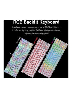 REDRAGON Kumara Wired 80% TKL Mechanical Keyboard, Outemu Blue Switch, Metal and ABS Construction, Adjustable Height, Double-Shot Injection, Gold-Plated USB, White | KUMARA K552W-RGB  - Image 5
